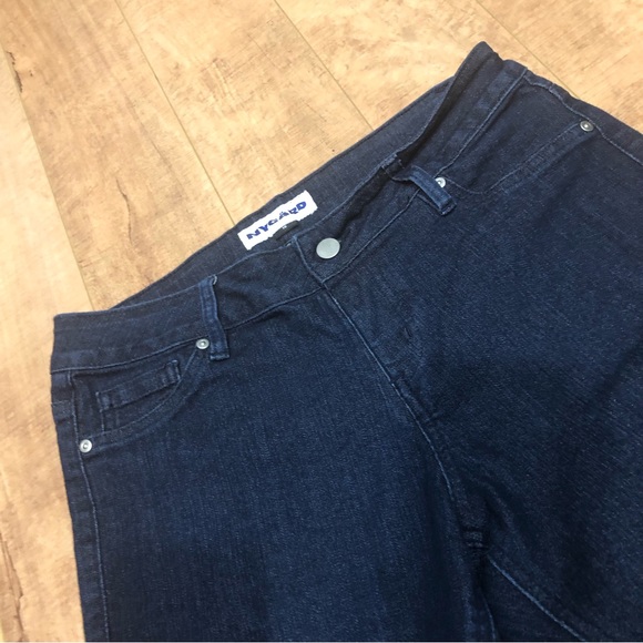 Nygård Mid Rise Capris stretch denim dark blue - Picture 4 of 7